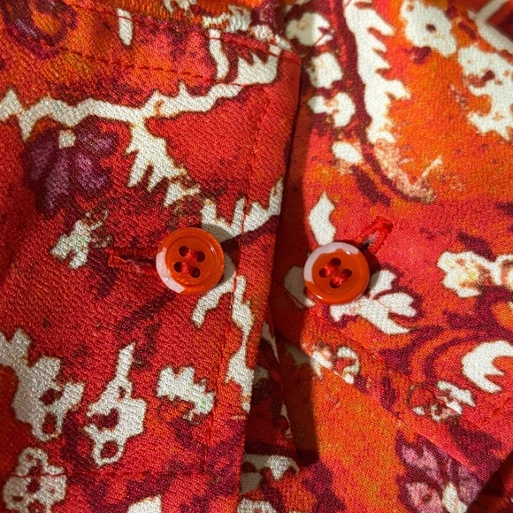 IRO Jacto Gathered Button Up Abstract Floral Blouse Size EU 34/U.S. Size 4 - Picture 15 of 16